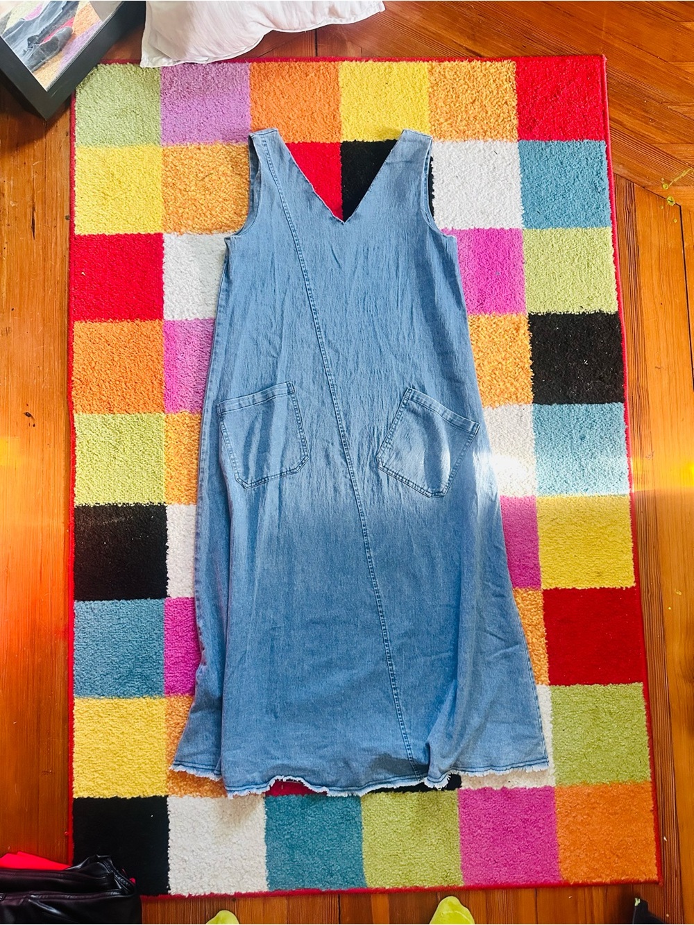 Vintage Asymmetrical Denim Dress